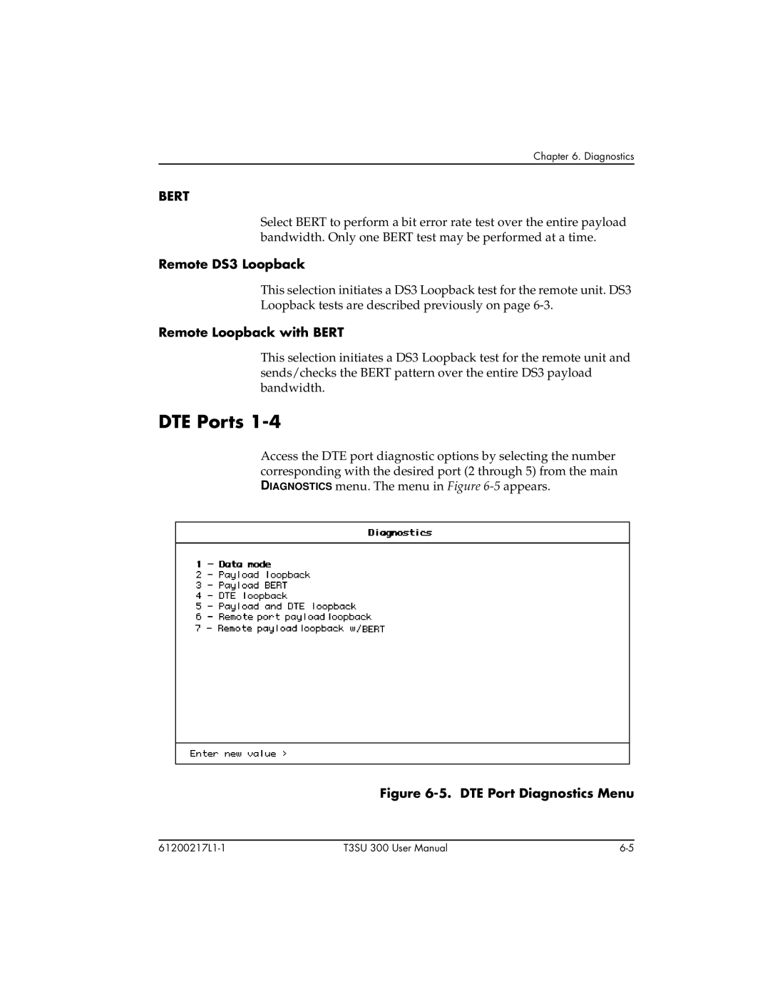 ADTRAN T3SU 300 user manual DTE Ports, Remote DS3 Loopback, Remote Loopback with Bert 