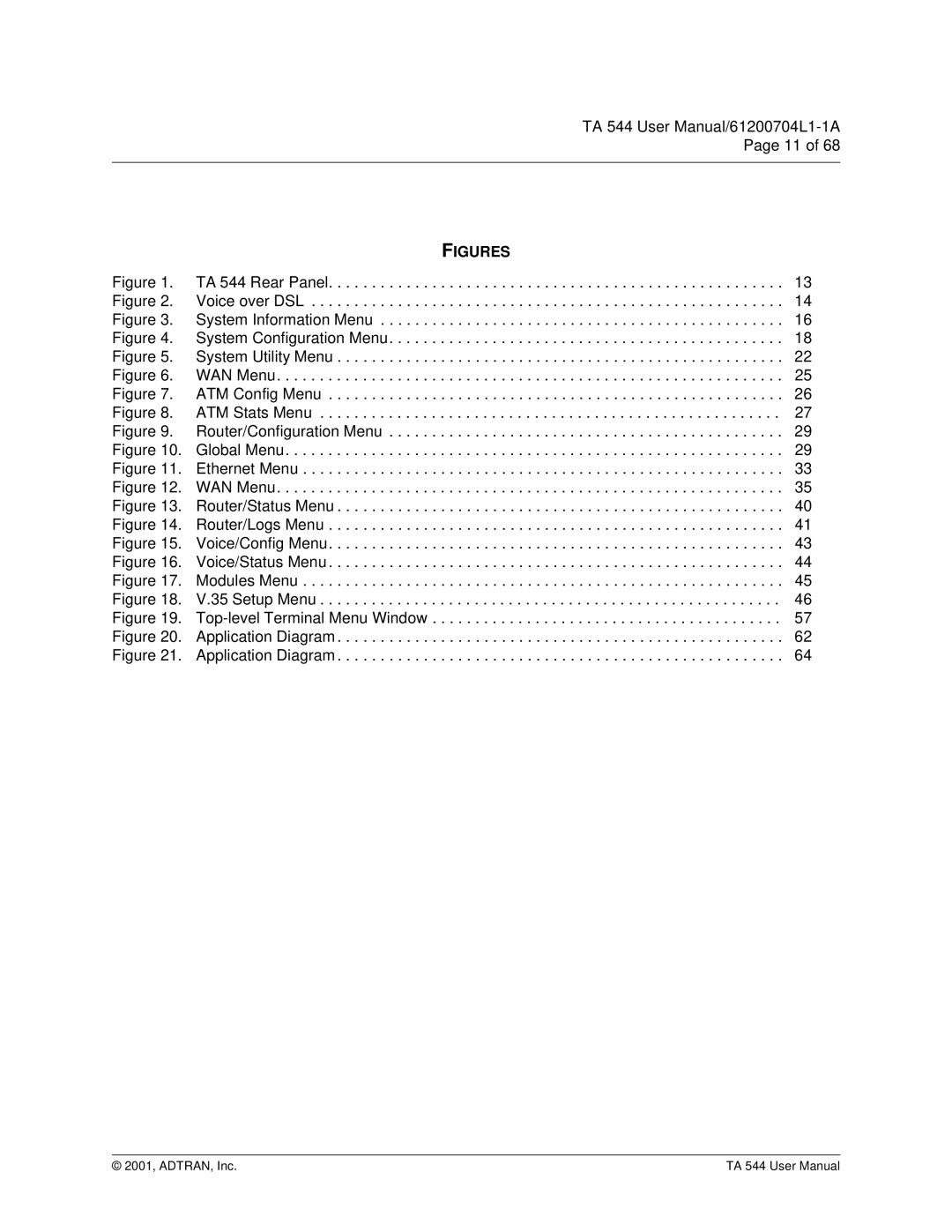 ADTRAN TA 544 user manual Figures 