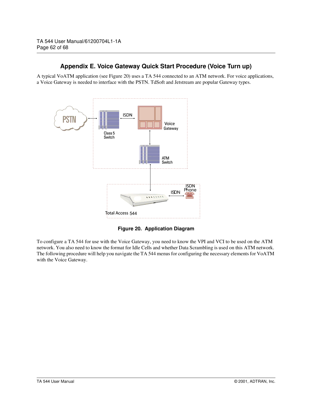 ADTRAN TA 544 user manual Application Diagram 