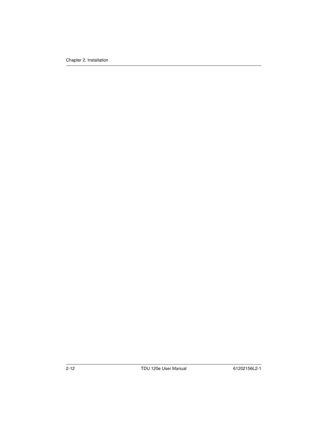 ADTRAN TDU 120e user manual Installation 