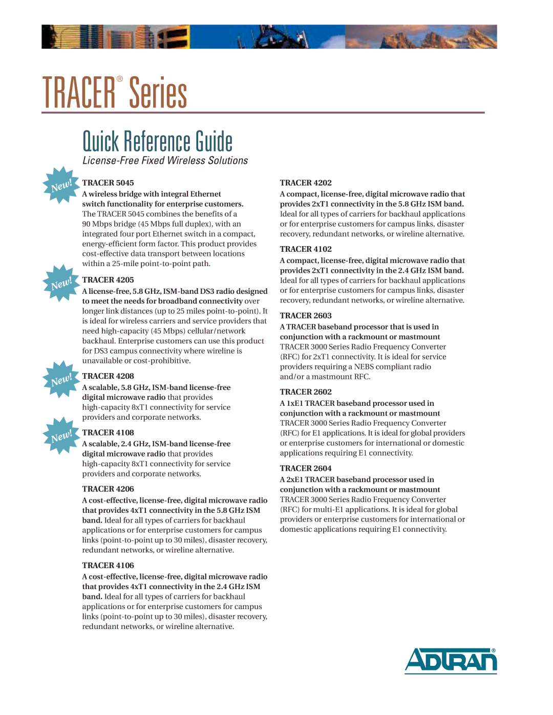 ADTRAN TRACER Series manual Tracer Series 