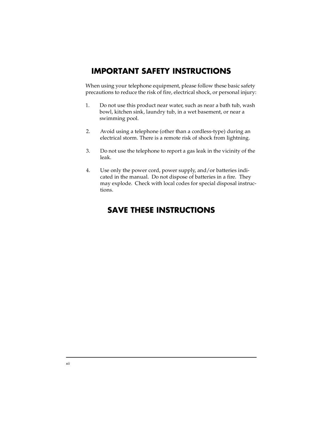 ADTRAN TSU 120e user manual Important Safety Instructions 