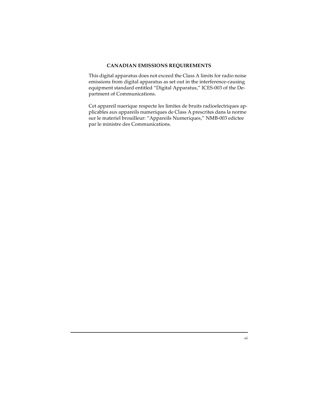 ADTRAN TSU 120e user manual Canadian Emissions Requirements 