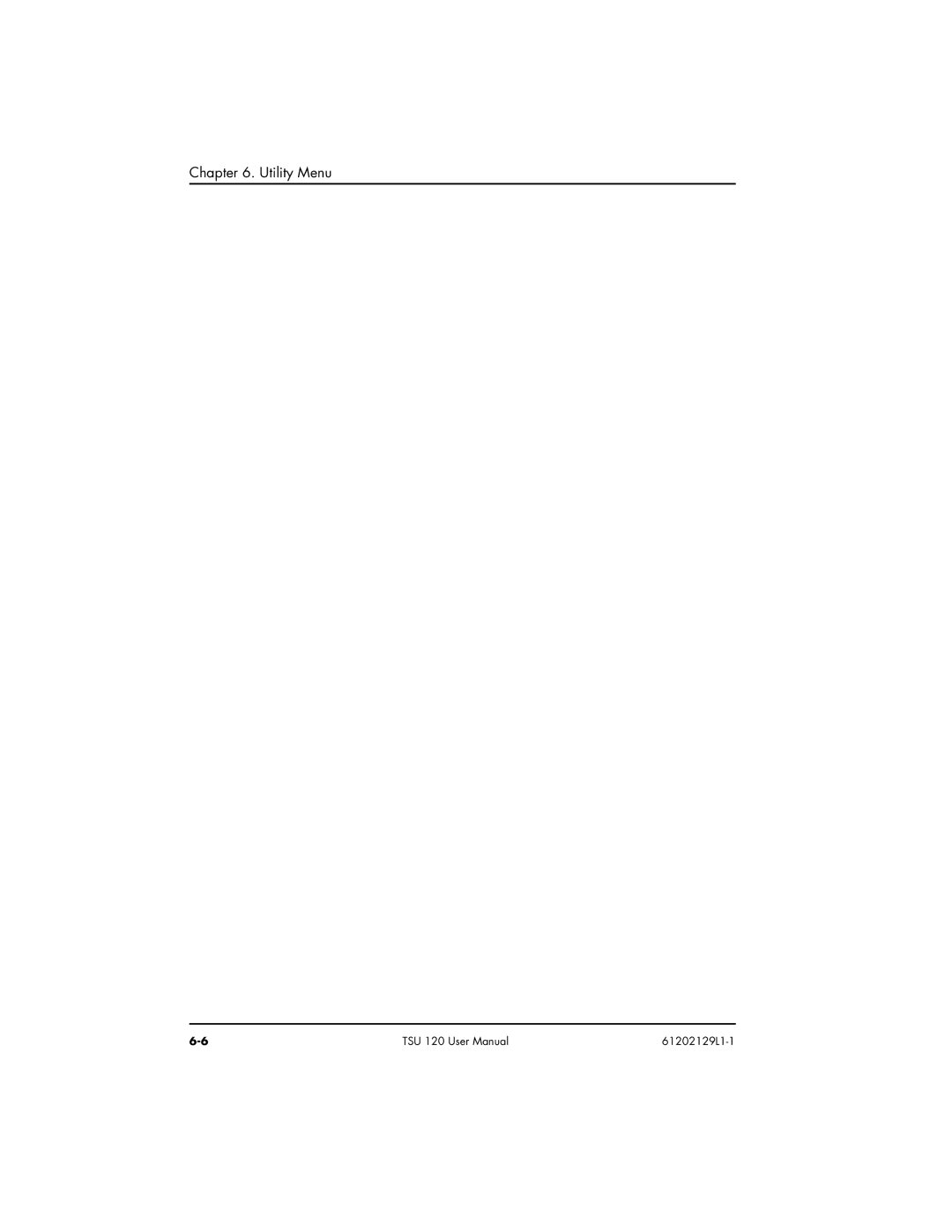 ADTRAN TSU 120e user manual Utility Menu 