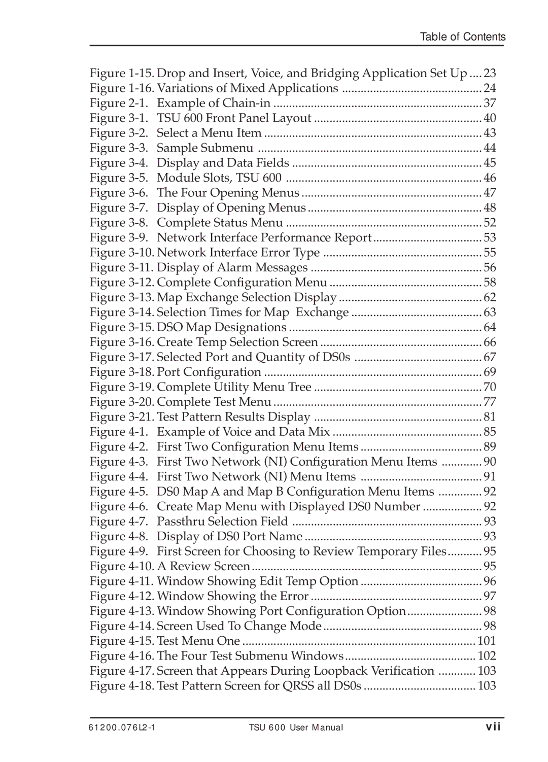 ADTRAN TSU 600 user manual Drop and Insert, Voice, and Bridging Application Set Up 