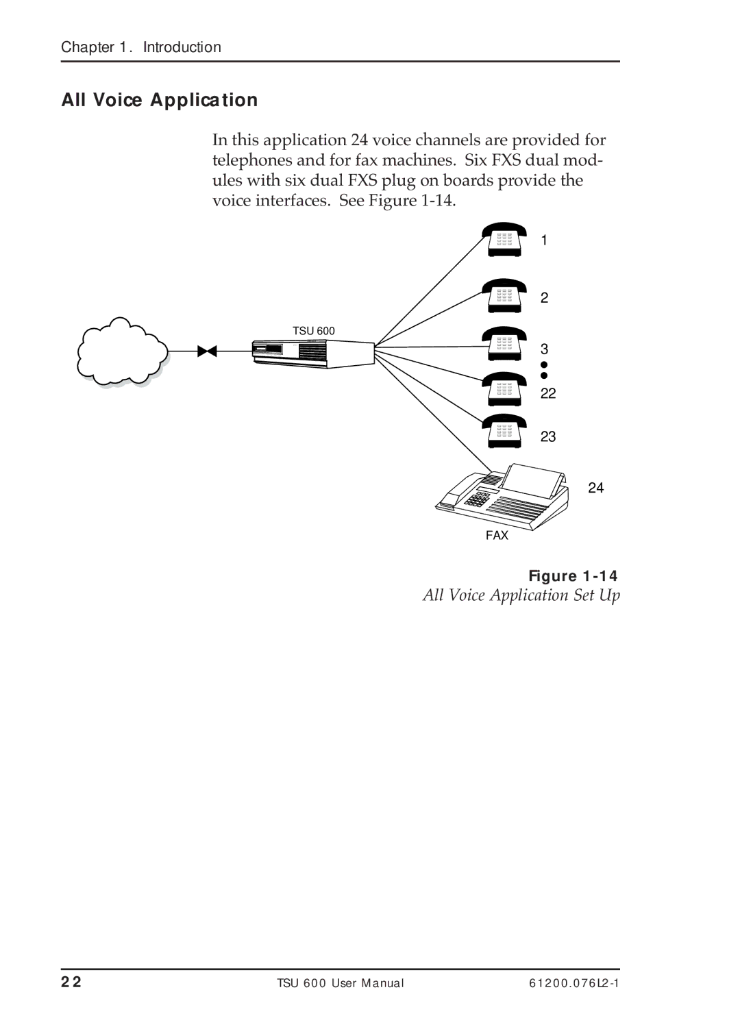 ADTRAN TSU 600 user manual All Voice Application Set Up 