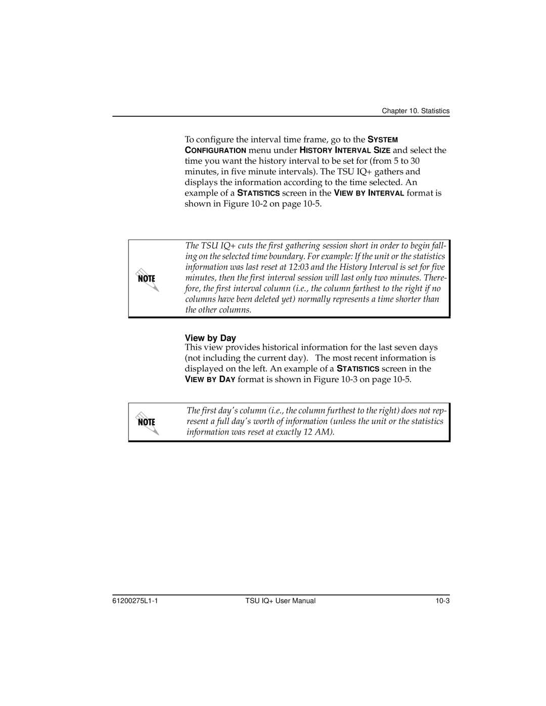 ADTRAN 1204002L2, TSU IQ+ user manual View by Day 