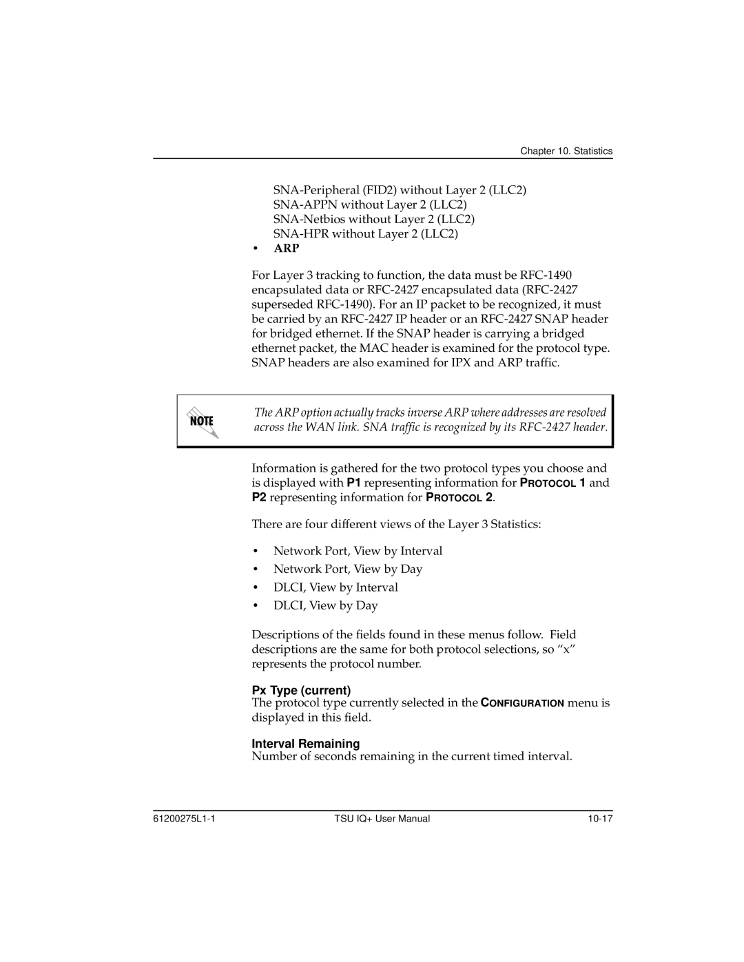 ADTRAN 1204002L2, TSU IQ+ user manual Arp, Px Type current 