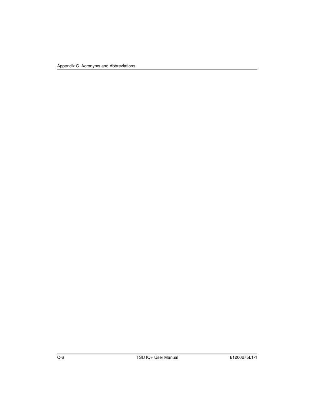 ADTRAN TSU IQ+, 1204002L2 user manual Appendix C. Acronyms and Abbreviations 