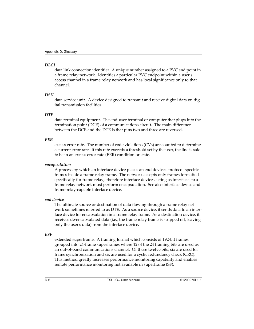 ADTRAN TSU IQ+, 1204002L2 user manual Dlci 