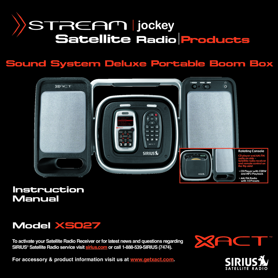 ADTRAN XS027 instruction manual Sound System Deluxe Portable Boom Box 