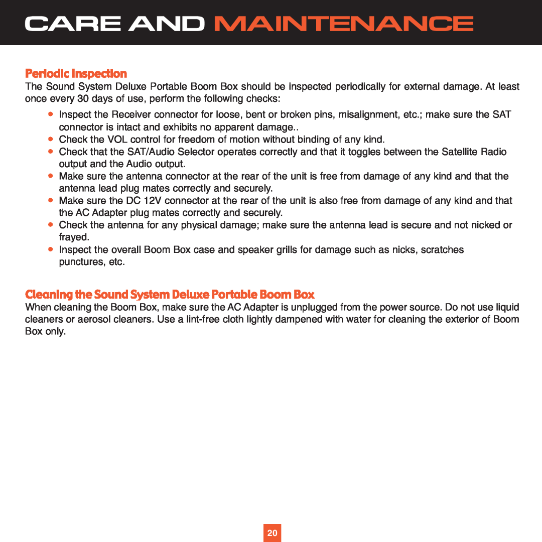ADTRAN XS027 instruction manual Care And Maintenance, Periodic Inspection 