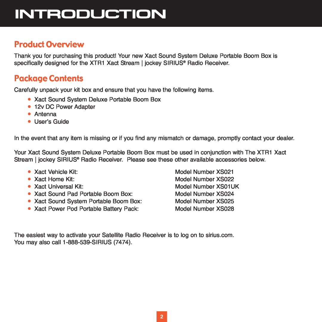ADTRAN XS027 instruction manual Introduction, Product Overview, Package Contents 