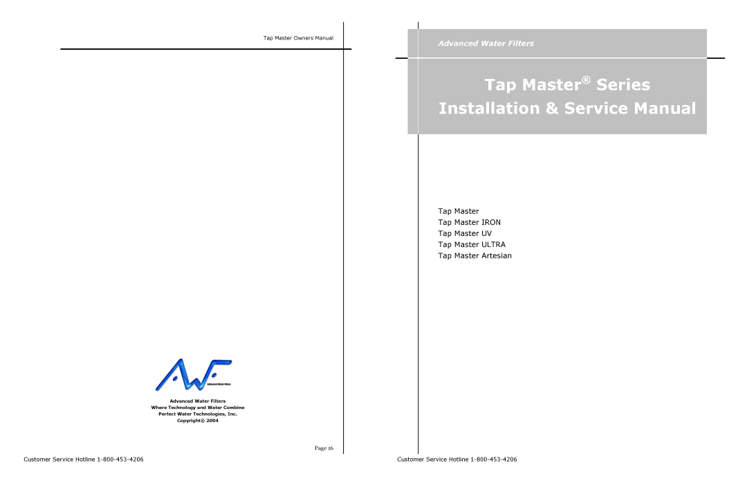 ADTX Water Dispenser owner manual Tap Master Series 