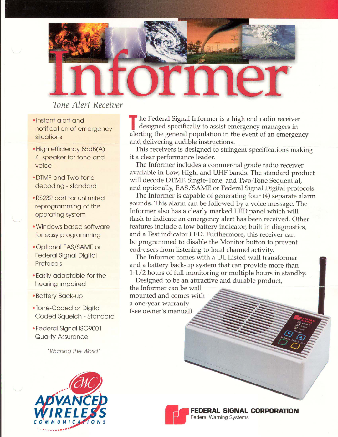 Advanced Wireless Solutions Informer manual 