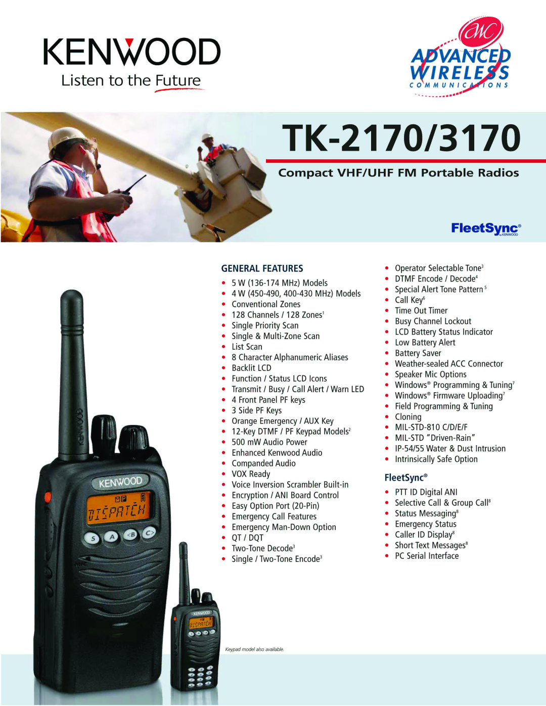 Advanced Wireless Solutions TK-2170/3170 manual 