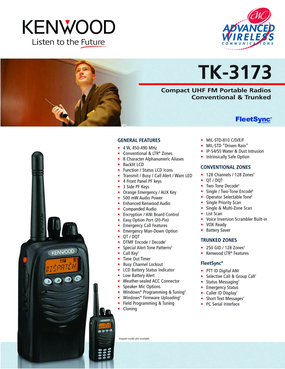 Advanced Wireless Solutions TK-3173 manual 