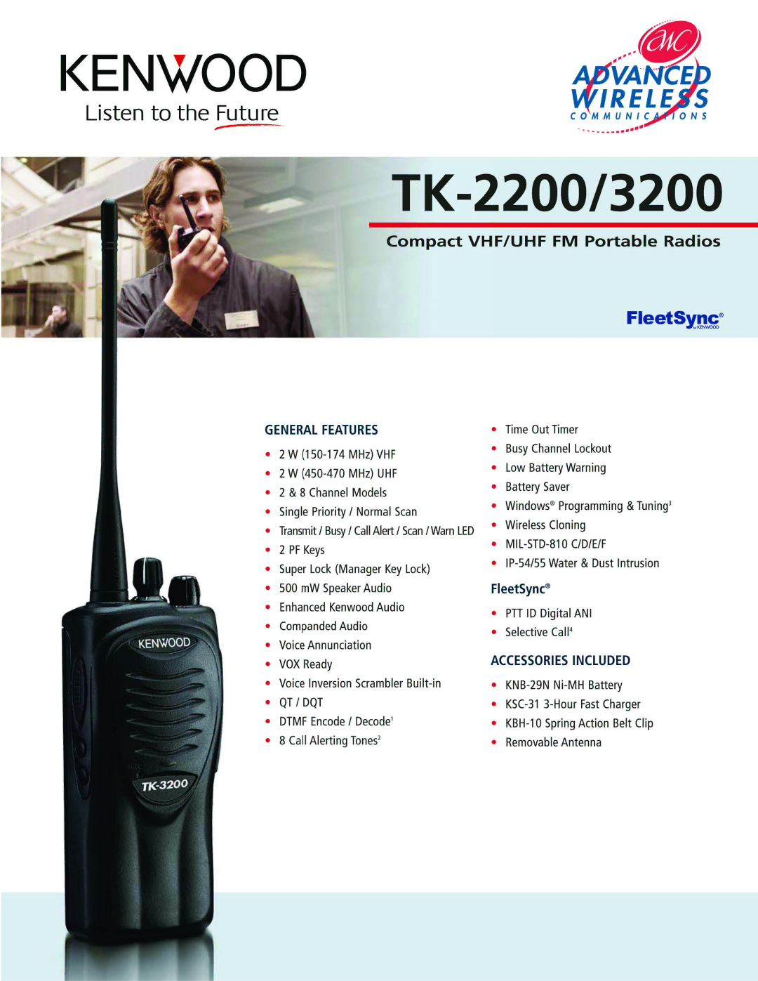 Advanced Wireless Solutions TK-2200, TK-3200 manual 