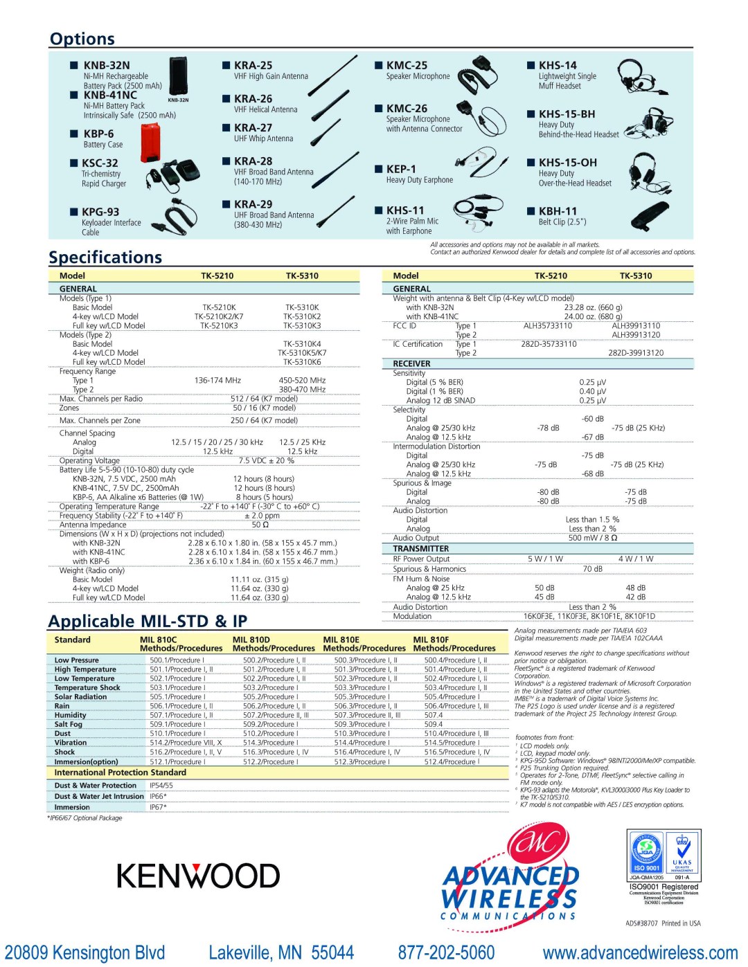 Advanced Wireless Solutions TK-5210 manual 