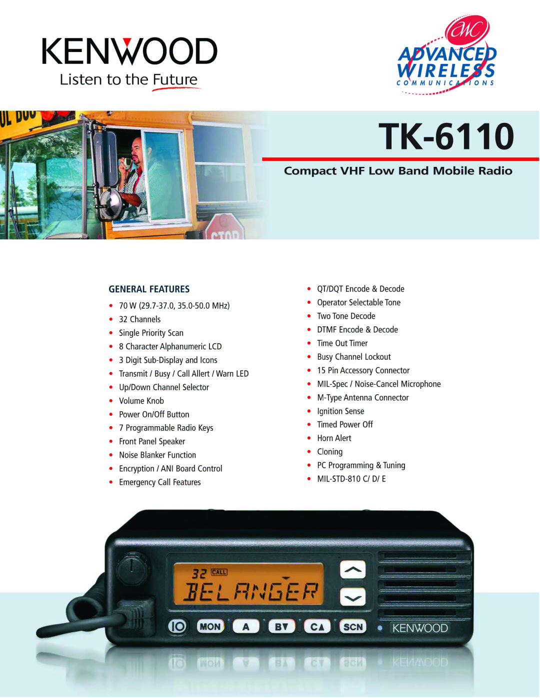 Advanced Wireless Solutions TK-6110 manual 