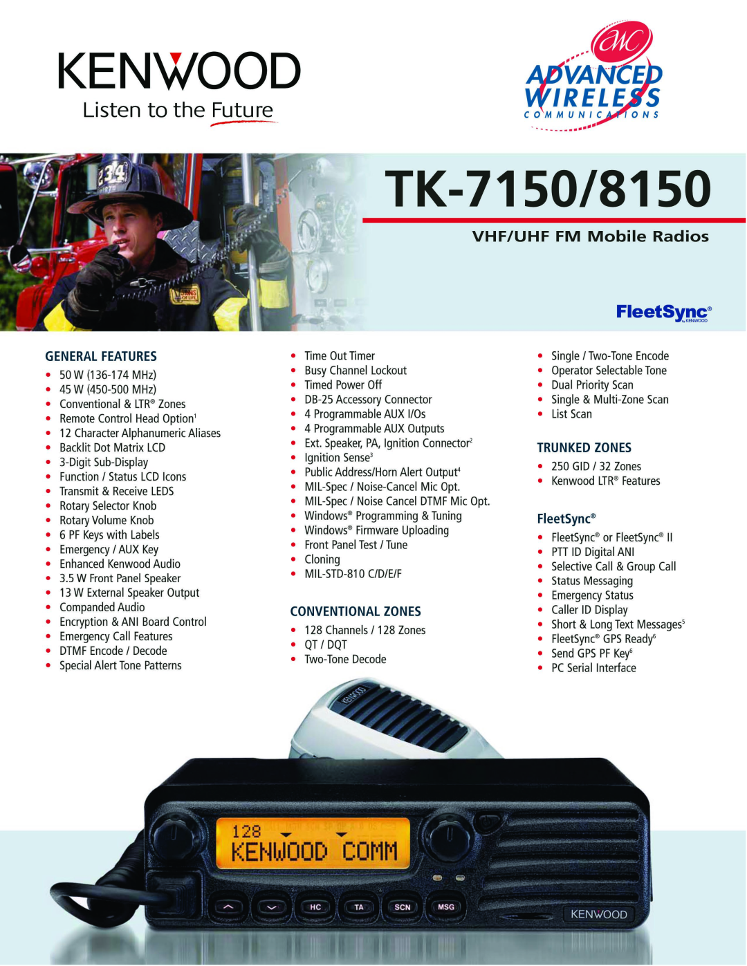 Advanced Wireless Solutions TK-7150, TK-8150 manual 