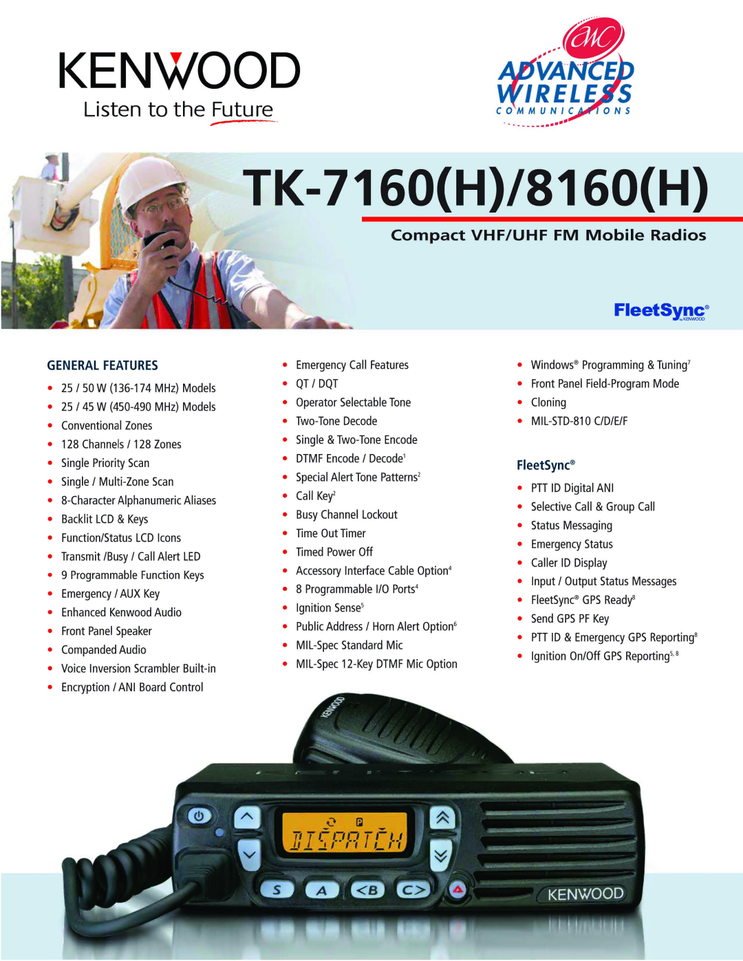 Advanced Wireless Solutions TK-7160(H), TK-8160(H) manual 