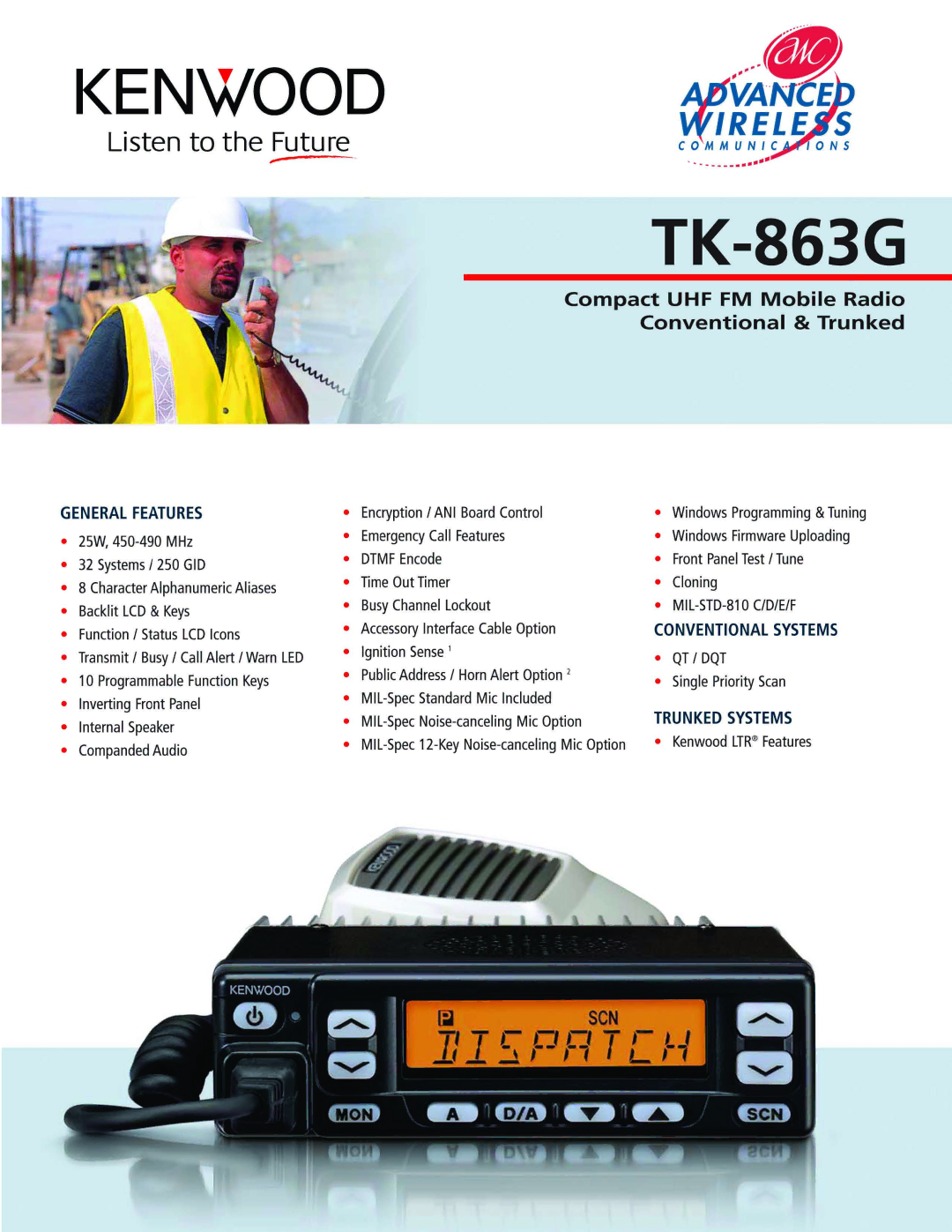 Advanced Wireless Solutions TK-863G manual 