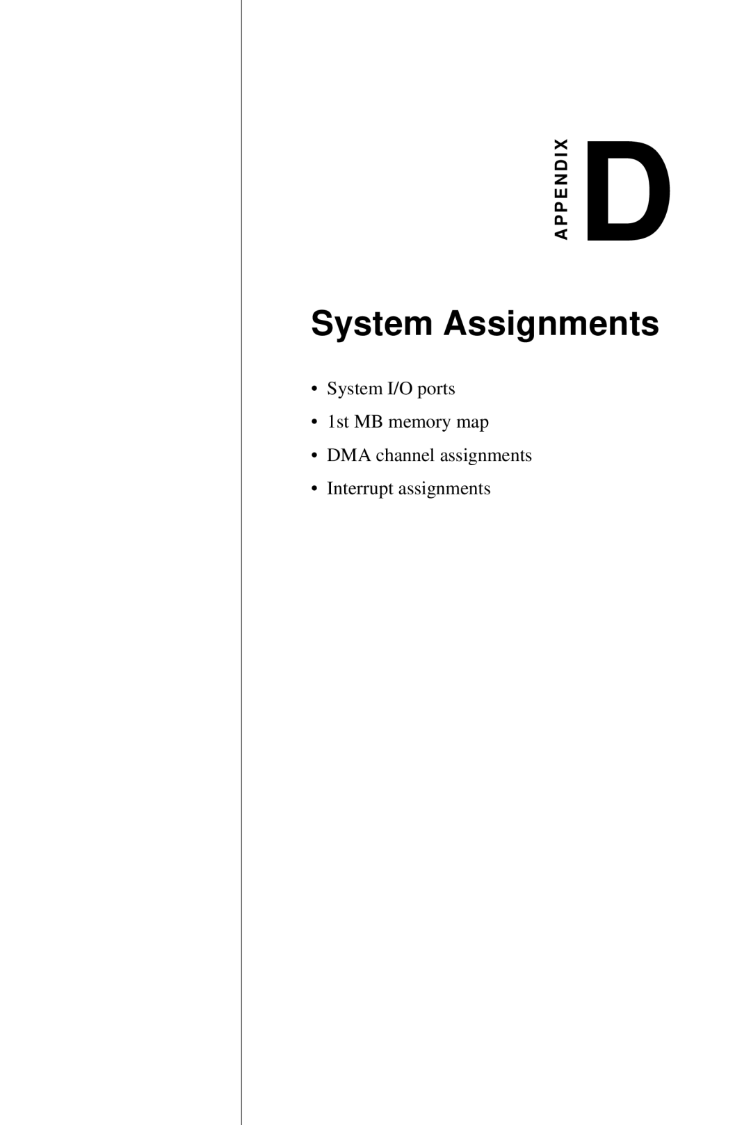 Advantech 2006957006 5th Edition user manual System Assignments 