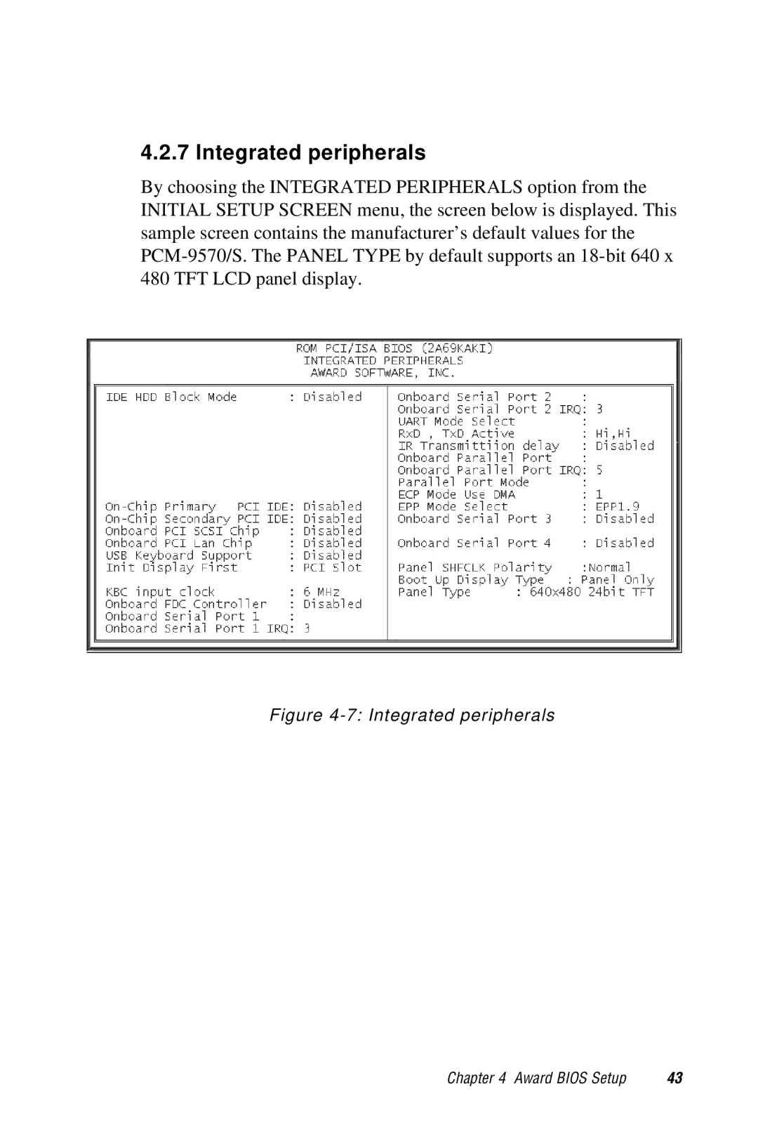 Advantech 2006957006 5th Edition user manual Integrated peripherals 