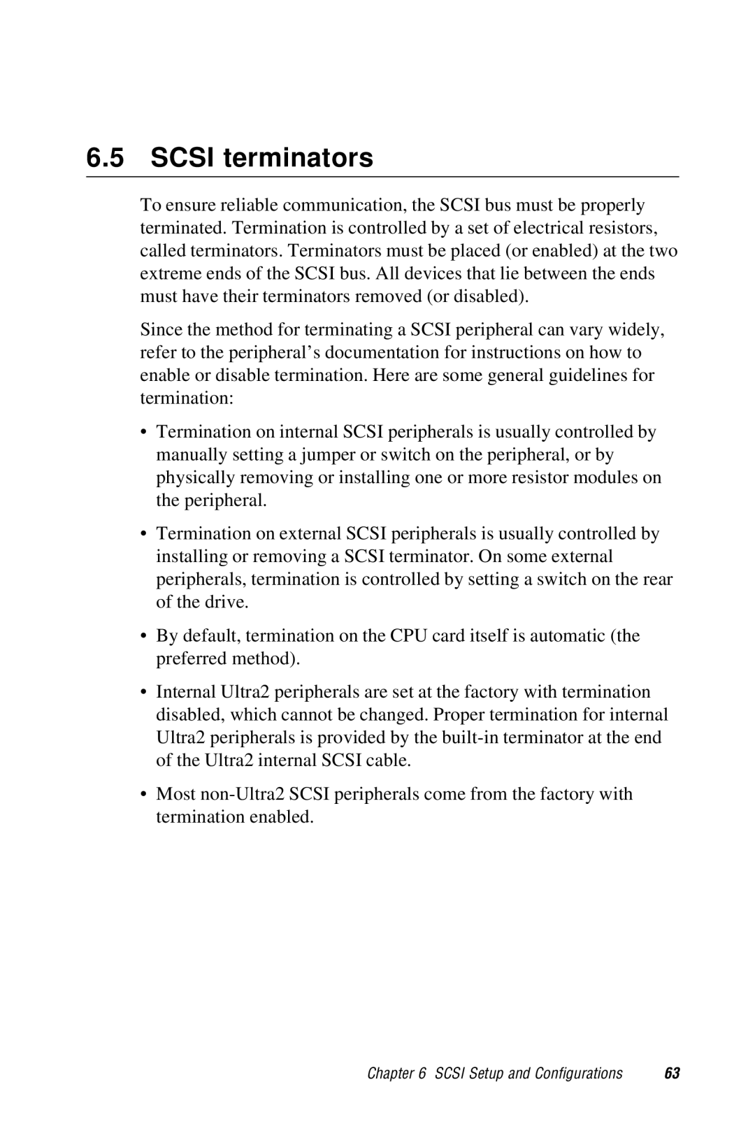 Advantech 2006957006 5th Edition user manual Scsi terminators 