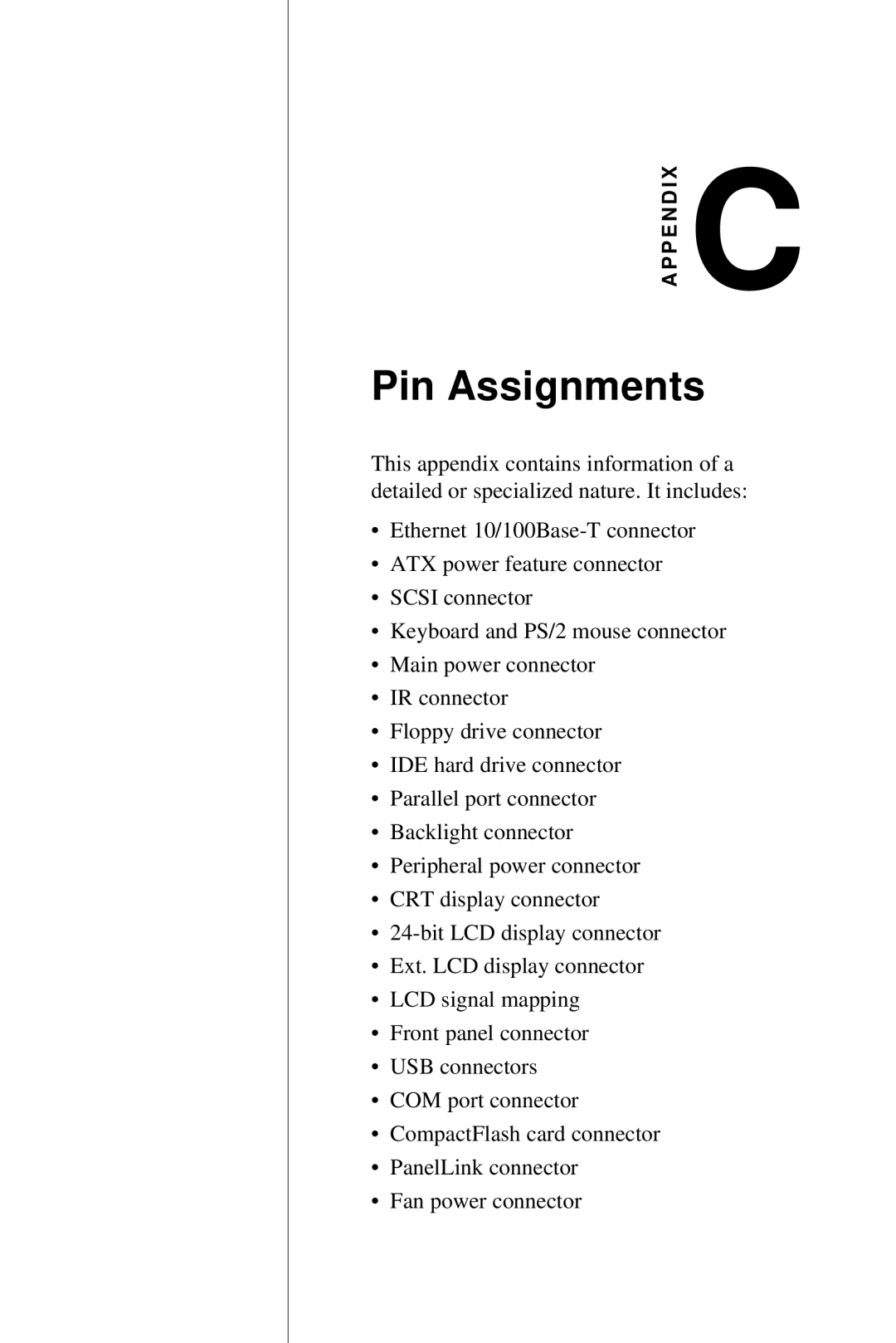 Advantech 2006957006 5th Edition user manual Pin Assignments 