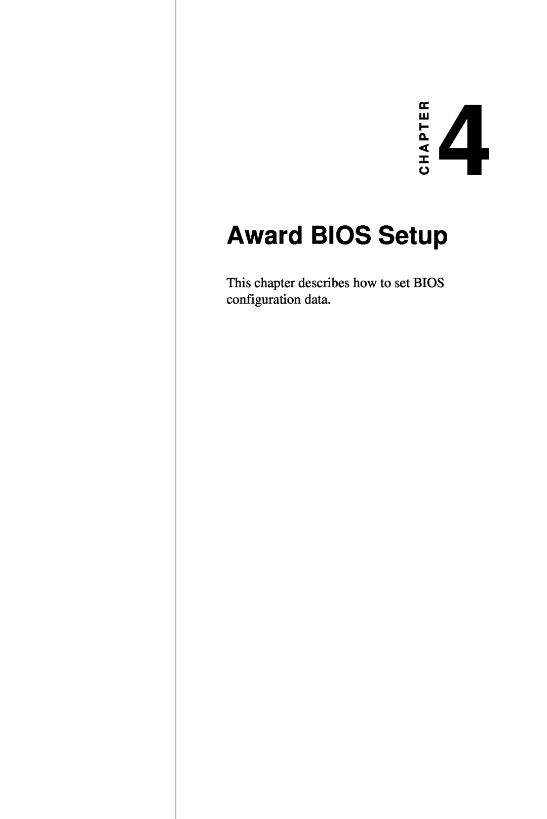 Advantech 2006957006 5th Edition user manual Award BIOS Setup, This chapter describes how to set BIOS configuration data 