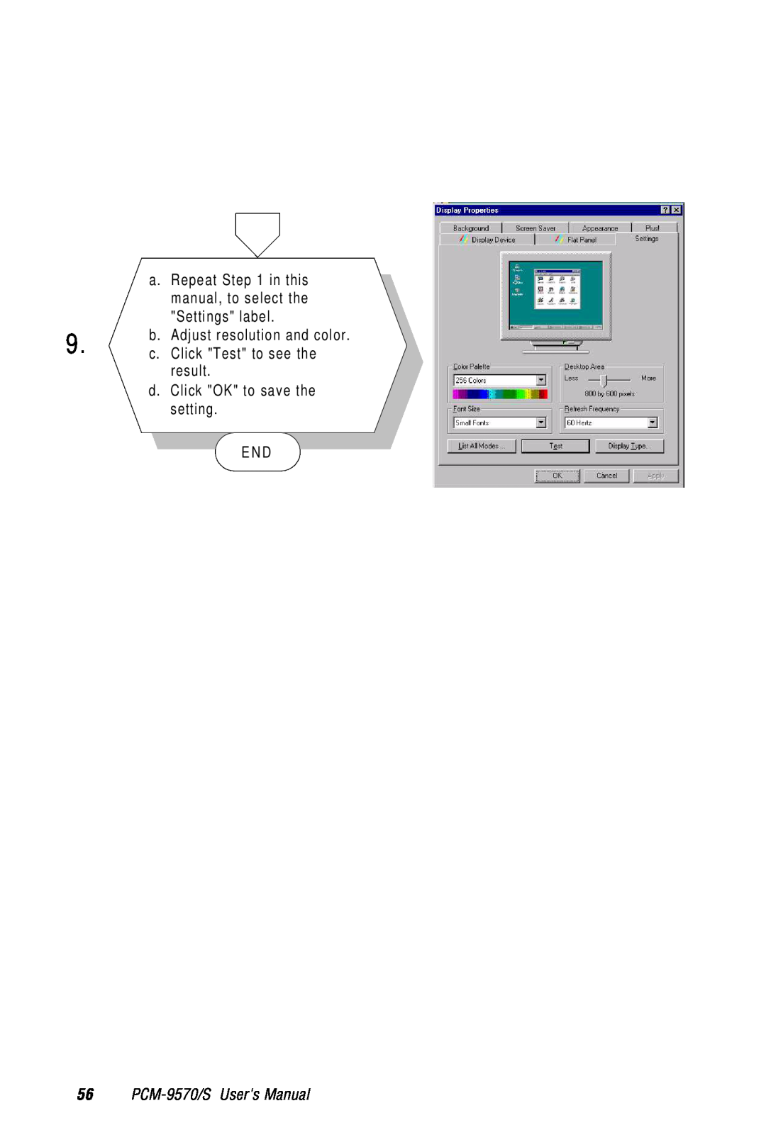 Advantech 2006957006 5th Edition a. Repeat in this manual, to select the Settings label, PCM-9570/S Users Manual 