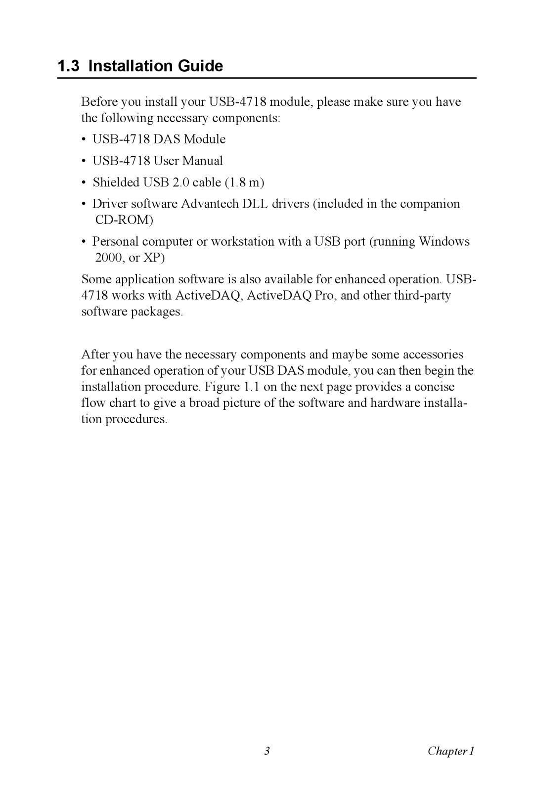 Advantech 4718 user manual Installation Guide 