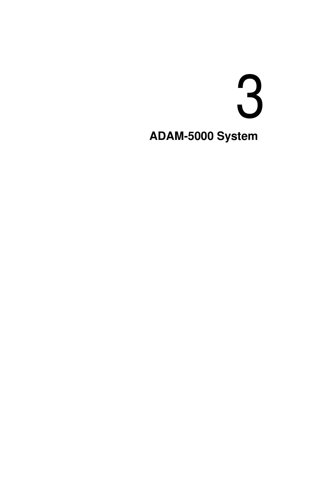 Advantech 5000 Series user manual ADAM-5000 System 