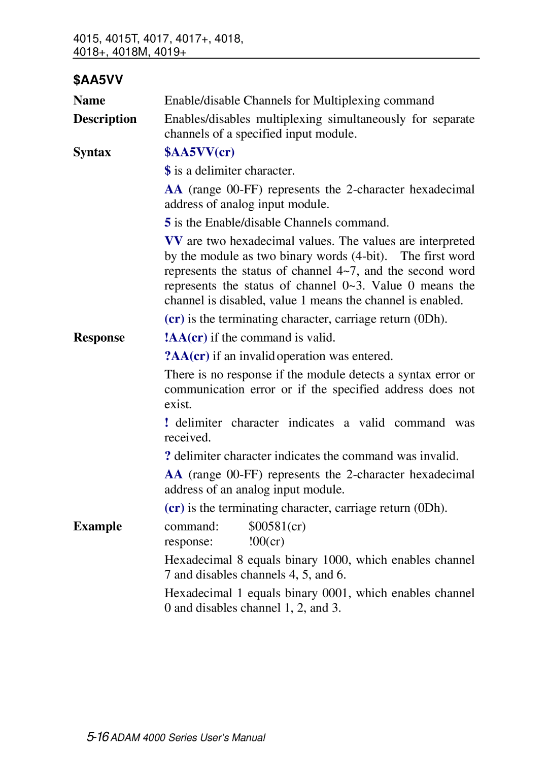 Advantech ADAM 4000 user manual $AA5VVcr 