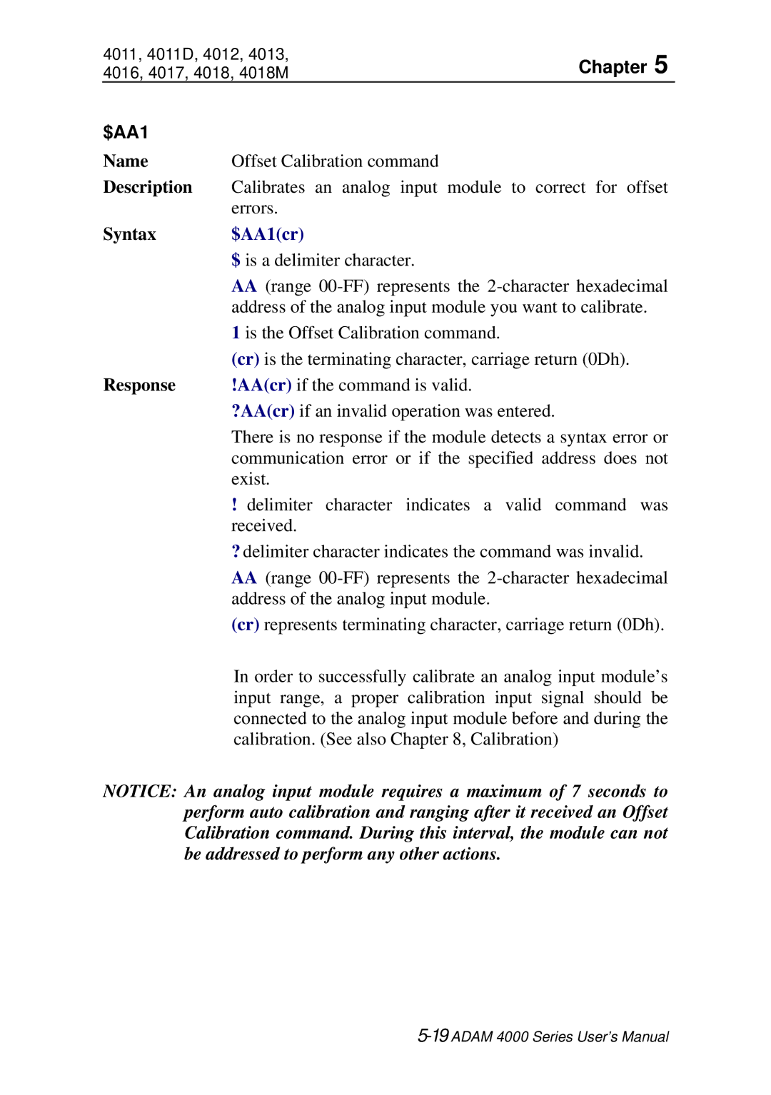 Advantech ADAM 4000 user manual $AA1cr 