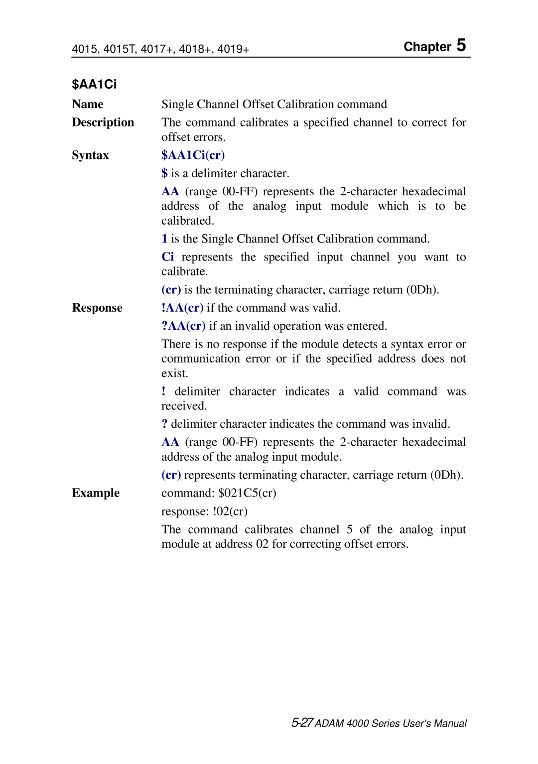 Advantech ADAM 4000 user manual $AA1Cicr 