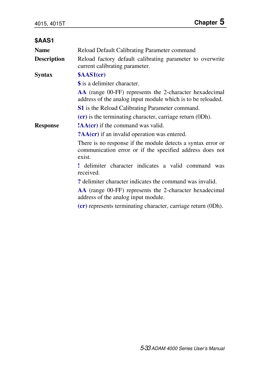 Advantech ADAM 4000 user manual $AAS1cr 