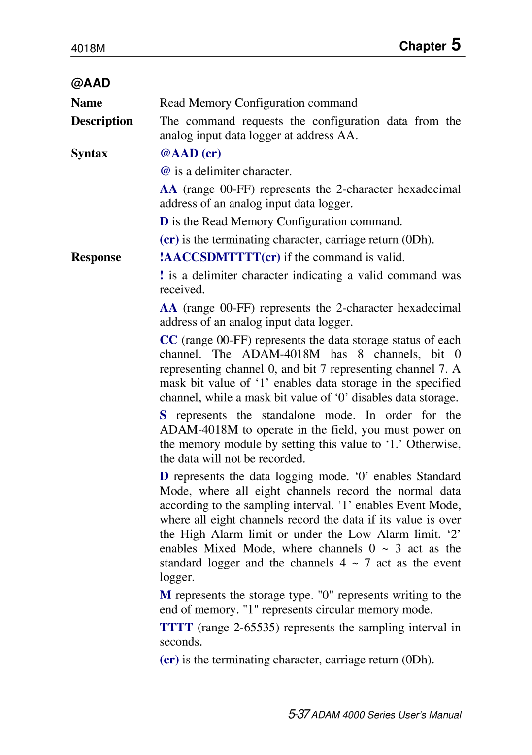 Advantech ADAM 4000 user manual @Aad, @AAD cr 