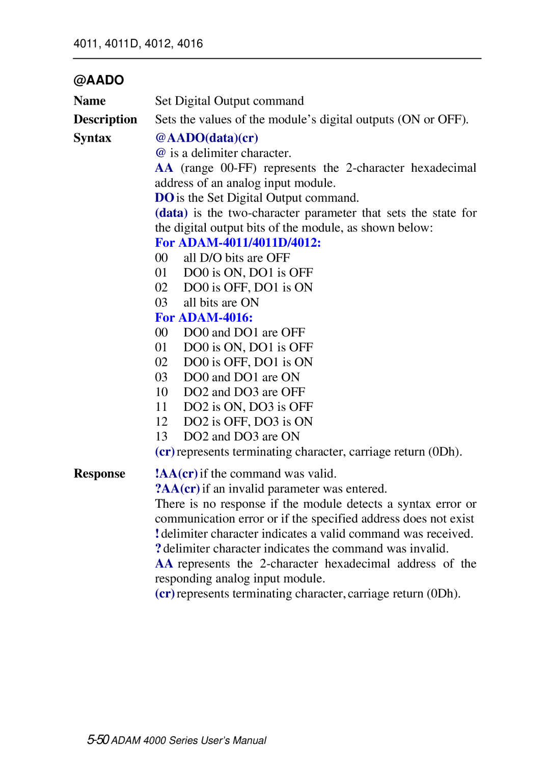 Advantech ADAM 4000 user manual @Aado, @AADOdatacr 