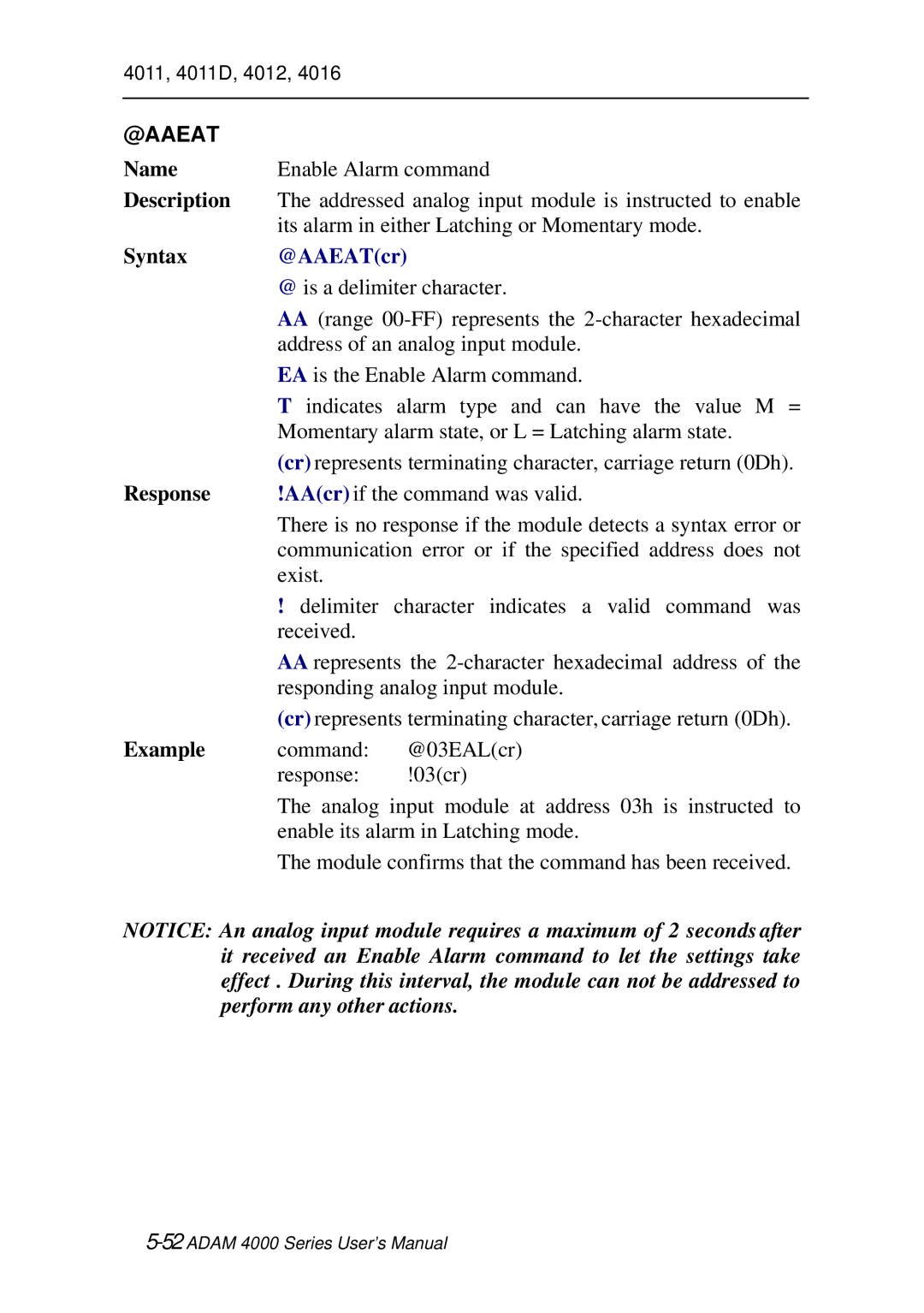 Advantech ADAM 4000 user manual @Aaeat, @AAEATcr 