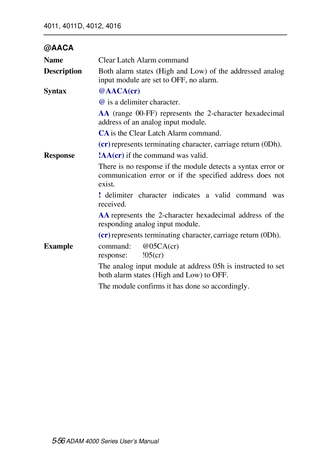 Advantech ADAM 4000 user manual @Aaca, @AACAcr 