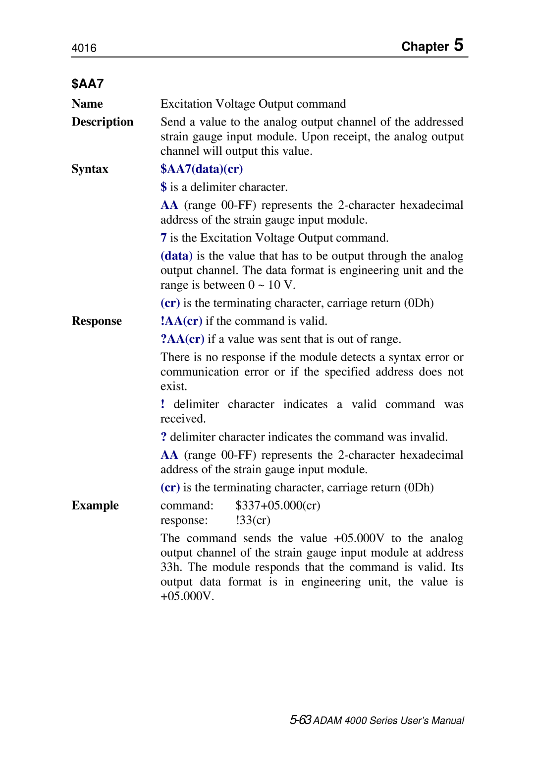 Advantech ADAM 4000 user manual $AA7datacr 