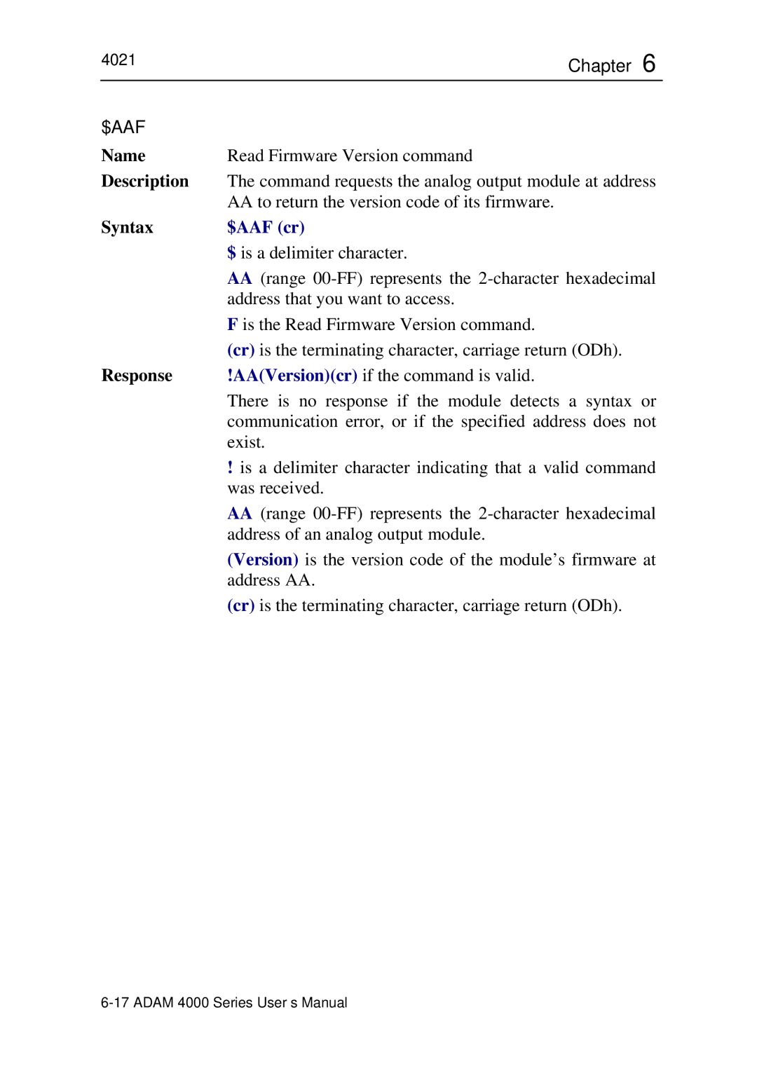 Advantech ADAM 4000 user manual Address that you want to access 