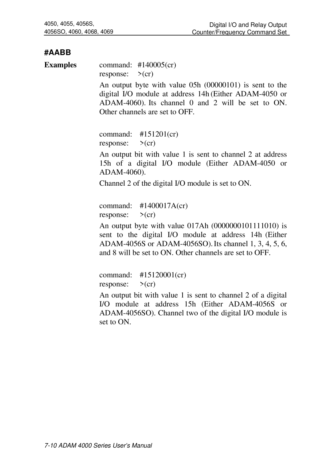 Advantech ADAM 4000 user manual Digital I/O and Relay Output 