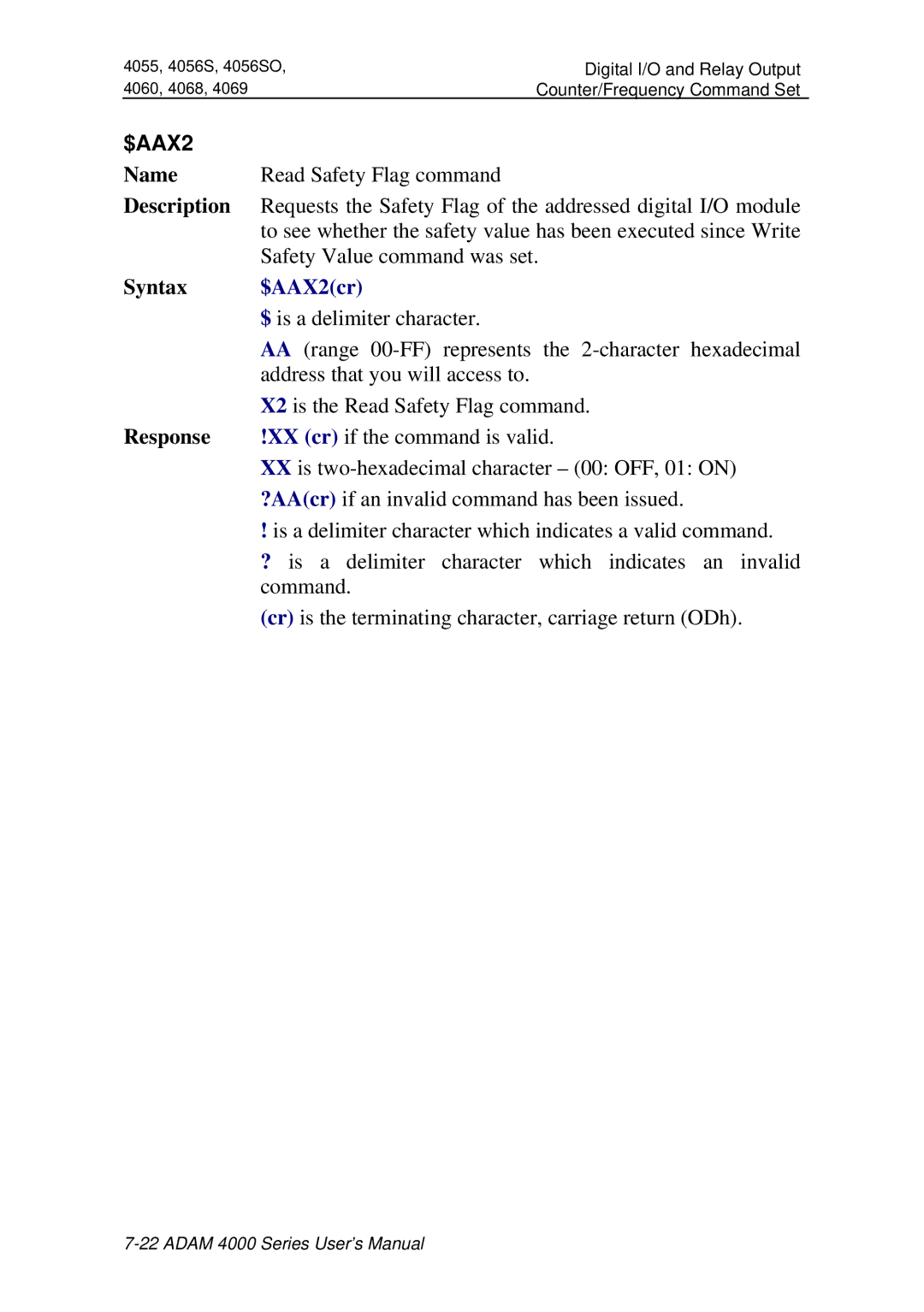 Advantech ADAM 4000 user manual $AAX2cr 