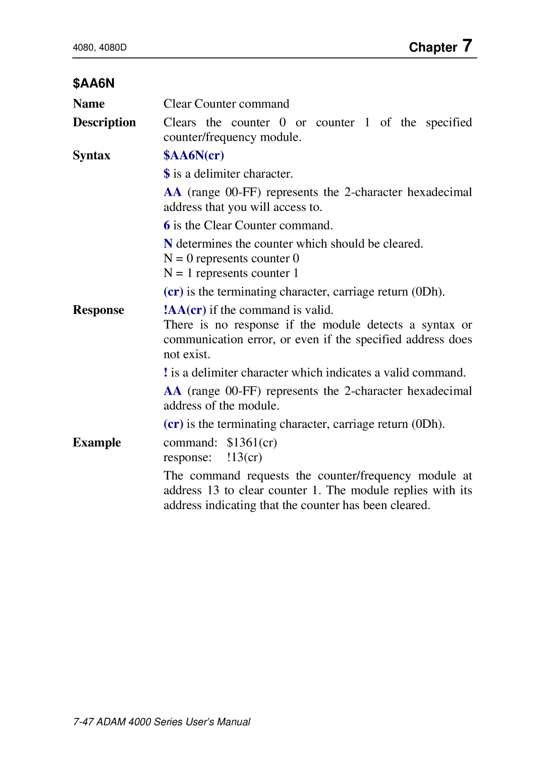 Advantech ADAM 4000 user manual $AA6Ncr 