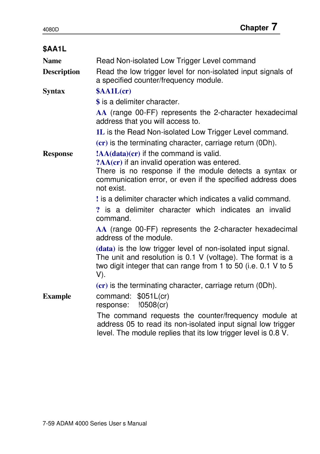 Advantech ADAM 4000 user manual $AA1Lcr 