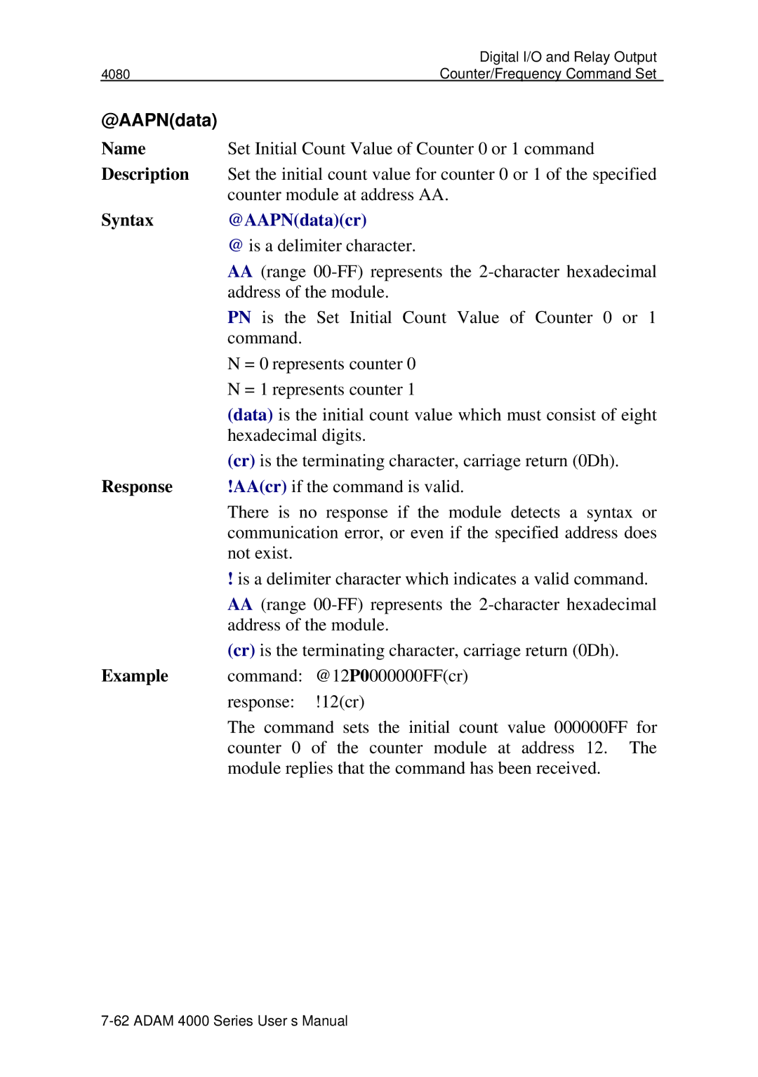 Advantech ADAM 4000 user manual @AAPNdatacr 